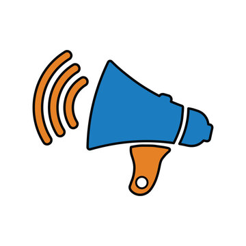 Speaker, announcement, bullhorn icon
