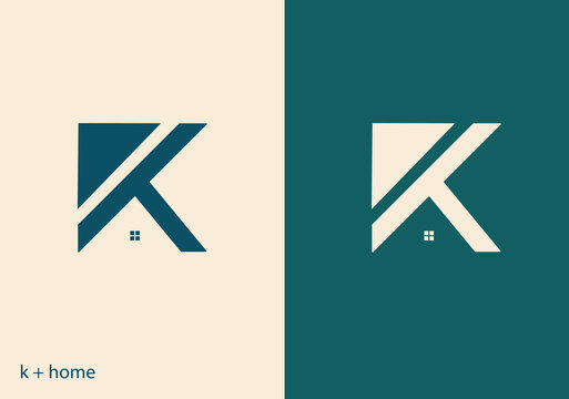 k home vector, k logo template, logo. Letter, k home logo mark, template elements, k eps, 