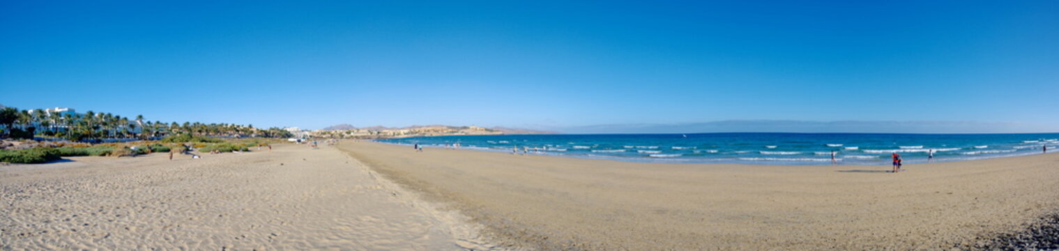Panorama Strand an der Ostk&uuml;ste Fuerteventura Playa de Costa Calma