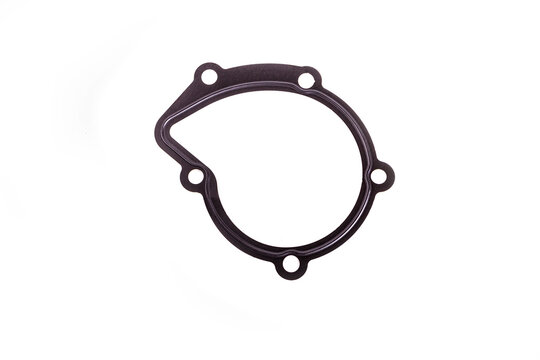 metal gasket for the pump in the car. on a white background