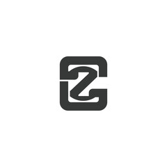 GZ, ZG, G AND Z Abstract initial monogram letter alphabet logo design