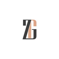 GZ, ZG, G AND Z Abstract initial monogram letter alphabet logo design
