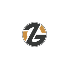 GZ, ZG, G AND Z Abstract initial monogram letter alphabet logo design