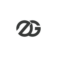GZ, ZG, Abstract initial monogram letter alphabet logo design