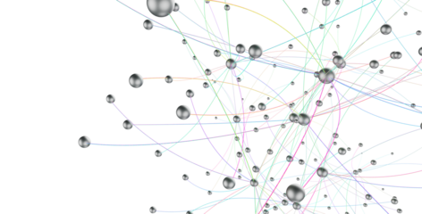 The structure of the network connection of points and lines. Data technology.