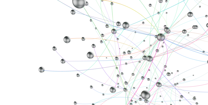 The structure of the network connection of points and lines. Data technology.