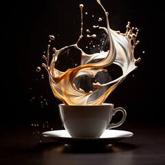 Cup of coffee with splash