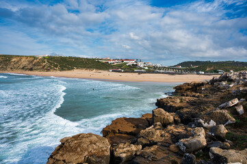 Fototapeta na wymiar Foz do Lisandro beach in Ericeira, Portugal.