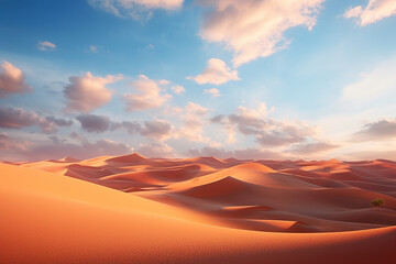 sunset over the desert - obrazy, fototapety, plakaty