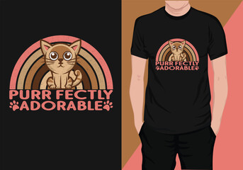 vintage retro cat t-shirt design, graphic cat t-shirt design 