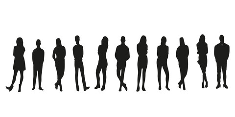 silhouette of people