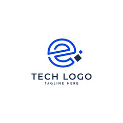 letter E Tech logo