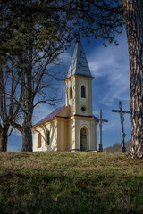 Neo-Gothic Chapel of the Sacred Heart of Jesus. Calvary in Zarnovica. Slovakia.