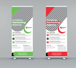 Corporate Roll up banner template design 
