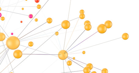 Abstract digital background of points and lines. Glowing plexus. Big data. Network or connection.