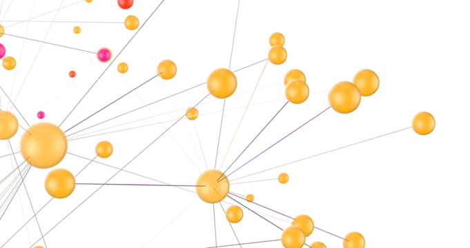 Abstract digital background of points and lines. Glowing plexus. Big data. Network or connection.