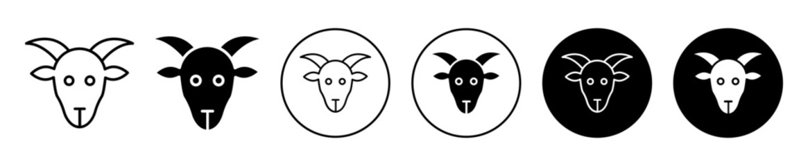 Goat face head Capricorn icon illustration simple graphic 