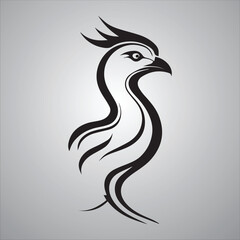 Bird flying eagle logo symbol icon design vector template illustration elements silhouette