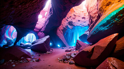 Colorful Cave and Cyrstal
