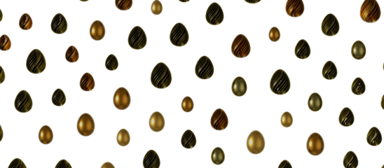 easter egg with gold pattern decoration