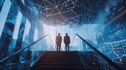 Futuristic technology background, Modern Professional Business and Corporate Presentation background, virtual and Zoom meeting background, PowerPoint and keynote presentation, backdrop for events