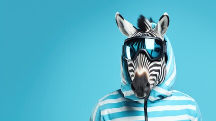 ski zebra