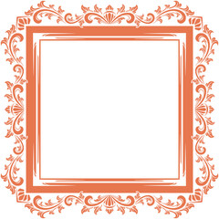 Vector square frame with ornament