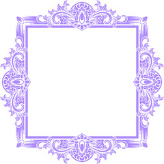 Vector square frame with ornament