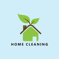 home roof cleaning logo design vector