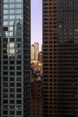 Urban Canyon: Framing Manhattan's Majesty in New York City at sunset