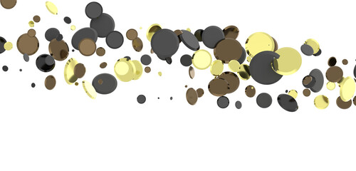 Enchanting Euphoria: Breathtaking 3D Illustration of Enchanting gold Confetti