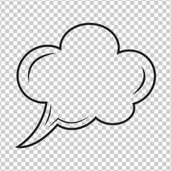 cloud Thought bubble icon set, Line sky symbol. Trendy flat weather outline ui sign design. Thin linear graphic pictogram for web site, mobile application. Logo 