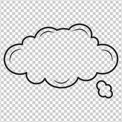 Cloud shapes collection, Line sky symbol. Trendy flat weather outline ui sign design. Thin linear graphic pictogram for web site, mobile application. Logo 