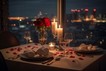 Enchanted Evening: Love and Lights in the City - Generative AI