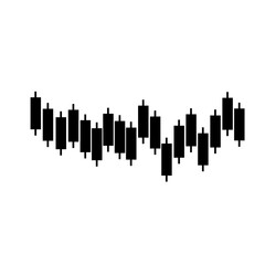 Candle Stick Trading Chart Silhouette