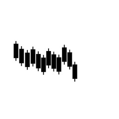 Candle Stick Trading Chart Silhouette