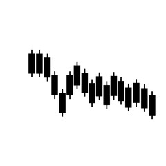 Candle Stick Trading Chart Silhouette