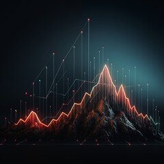 Shares image compared with mountains - 4K