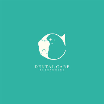 Dental logo design vector dental care clinic logo template
