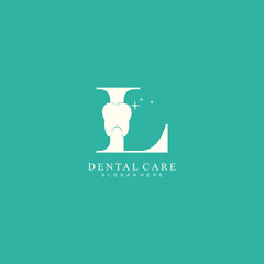 Dental logo design vector dental care clinic logo template