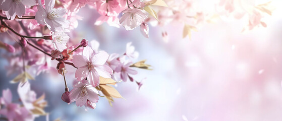 Spring blossom background. blank background for advertising or text.