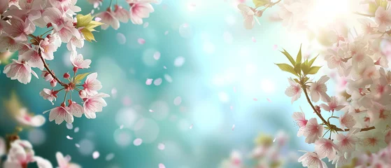 Fototapeten Spring blossom background. blank background for advertising or text. © Mr.PJ