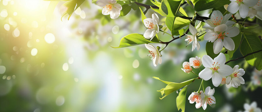 Spring blossom background. blank background for advertising or text.