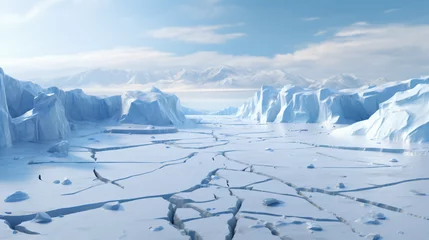 Foto op Plexiglas Melting glaciers of Antarctica Climate change © Here