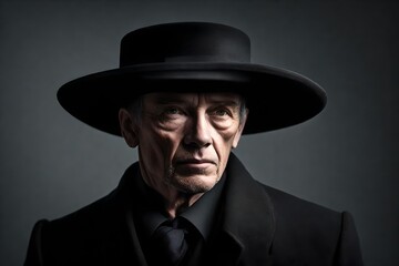 portrait of a man with hat