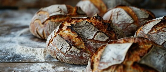 French artisan bread: Fermented dough with a close gluten structure.