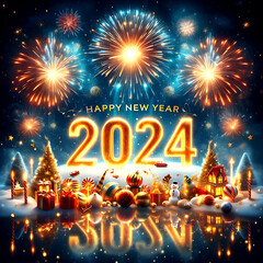 happy new year 2024 celebration