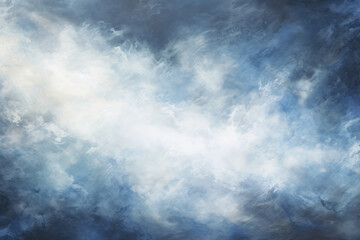 Obraz premium Smokey Canvas, Abstract Tones in Dark Blue and White