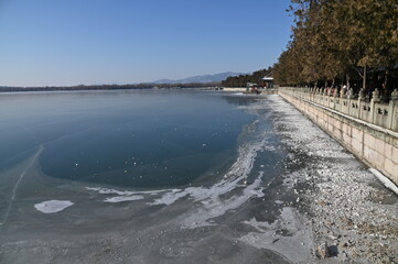 Beijing, China - December 19 2023: The Scenery of Beijing During Winter