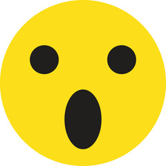 Surprise emoji icon . Wow icon . Surprised emotion icon vector